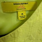 Banana Republic x Milly Collection Neon Yellow Sheath Mini Dress Jacquard Size 4 Photo 5