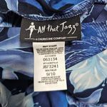All that jazz Vintage 90s Blue Tropical Floral Sleeveless Maxi Dress Size 9/10 Photo 4