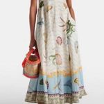 Alemais Sea Life Print Maxi Dress US 6 AU 10 Blue and Green Linen Printed Photo 0