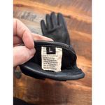 Casual 100 % Deerskin Leather Gloves, Thinsulate Lined, Black, Large Women's Black Photo 4