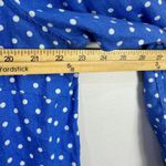 Talbots  Linen Shirt 1XP Coastal Preppy Polka Dot Blue Button Front‎ Workwear Photo 4