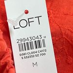 Loft  Beach Floral Embroidered Strapless Romper Red Orange Sz Medium NWT Photo 14