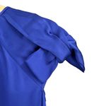 Paul Smith Dress Blue Silk Bow Sleeve Detail Pockets Zipper Back Size 38 New Photo 1