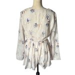 Altar'd State  Women's Floral Long Sleeve Romper Multicolor Size M Angelcore Photo 1