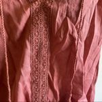 Old Navy Relaxed Tie-Neck Crochet-Lace Sleeve Blouse Photo 2