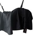 La Blanca Island Goddess Black Ruffle Bandeau Bra Bikini Swimsuit Top Size 16 Photo 3