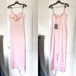 House Of CB HOCB Dress Stefania Corset Maxi Satin Prom Date Soft Peach M FLAW Photo 2