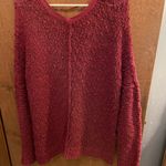 Free People Songbird Sweater Maroon Medium Photo 5
