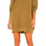 LNA  x REVOLVE Women's Lion Hoodie Sweatshirt Dress in Olive Khaki Size SMALL Photo 0