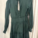 Bohme Long Sleeve Dress with Open Back in Hunter Green Photo 6