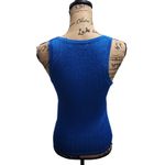 ZARA Royal Blue Sparkle Knit Tank Top Women's Size Medium Sleeveless Shimmer Top Photo 2