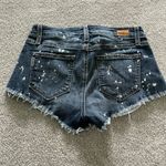 Paige  Denim Corrosion Cut Off Jean Shorts Size 25 Bleach Splatter Low Rise Photo 3