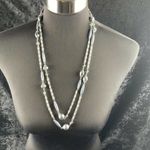 Vintage Mid Century 56 in Long Flapper Style Beaded Chain Necklace Made Germany Photo 2