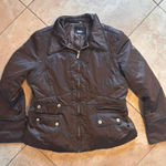 Mossimo Women’s Quilted Polyester Moto Jacket XL – Black Utility Style Brown Photo 0