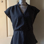 Unique spectrum  Polka Dot Blouse in Black and White Photo 0