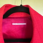 T Tahari  Womens Fuchsia Moto Jacket Blazer Full Zip Size 10 Tweed Boucle Photo 5
