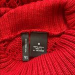 Open Knit Dolman Sleeve Cowl Turtleneck Sweater M Red Size M Photo 5