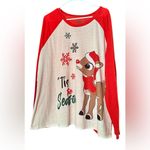 Women’s Rudolph Pajama Top Women 2X White Photo 2