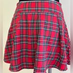 SheIn Red Green White Yellow Plaid Skater Corset Waist Tartan Flare Sk… Photo 5
