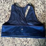 Lululemon  Razorback Mesh v neck sports bra blue athletic yoga Pilates Pattern 10 Photo 2