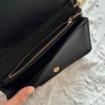 Black Leather Gold Chain Purse Photo 3