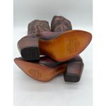 Corral Western Dark Pink Maroon Artisan Denim Embroidery OTK Stud Boot A4703 8 Photo 6