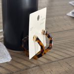 A New Day Brown Tortoise Hoop Earrings Photo 2