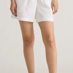 Quince NWT  100% European Linen High Waisted White  Shorts Sz XL Photo 0