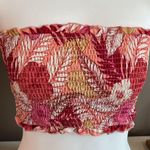 SheIn Smocked Floral Bandeau Halter Tube Top Size Large Photo 2