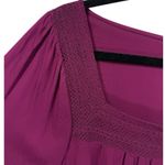 Lane Bryant NWT  Square Neck Lace Trim Popover Blouse Top‎ 26/28 Photo 8