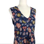 Lucky Brand  Floral Batik Print A-Line Maxi Dress SZ Large Bohemian Summer Beach Photo 5