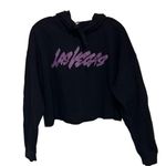 Las Vegas Black/Purple Glitter Crop Hoodie. Size L Size L Photo 0