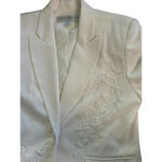 Valerie Stevens NWT Evening Women's White One Button Embroidered Jacket Size 8P Photo 10