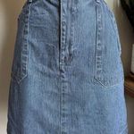 Vintage Railroad Stripe Cotton Skort – Size 10 High Rise festival Y2K Blue Photo 0