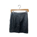 French Connection Faux Leather Mini Skirt Black Zipper 2 Biker Witchy Goth Sexy Photo 1
