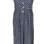 Clary & Peg Silvie Maternity Maxi Dress in Spot Polka Dot Blue Size undefined Photo 5
