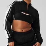 Alo Yoga Racetrack Shrug Black/White M Photo 0