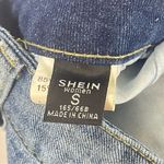 SheIn Small Distressed High Waist Jean Shorts Retro Summer Light Medium Wash Photo 4