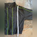 QED London Black Wind Breaker Jacket with Neon Green Piping Sz M Size M Photo 5