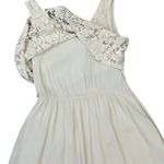 Charming Charlie  off white lace gauze dress size medium lined Photo 4