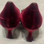 SCARLETT CHASE SUEDE SHOES Burgundy Velvet Heels with Embellishments Red Size 7 Photo 3