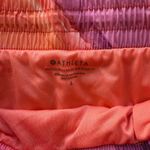 Athleta  Printed Mesh Racer Run Short 4" Pink Orange Abstract Leaf Size S Photo 2