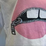 Lauren Moshi  Noleta Pink Foil Zipper Mouth Sweatshirt Photo 4