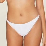 ANDIE NWT Demi Moore  Swim White Crochet Tropez Bottom Large Midrise Classic Fit Photo 1