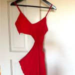 superdown NWT Revolve Darcey Ruched Cutout Red Mini Dress Sleeveless M Photo 3