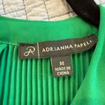 Adrianna Papell Green Pleated A-line Top with Cap Sleeves Photo 1