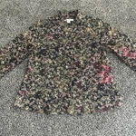 Christopher & Banks  button up floral jacket multicolor granny preppy business Photo 2