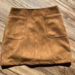 Maurice's Faux Suede Camel Color Women’s Skirt Size 8 Photo 2