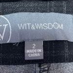 Wit & Wisdom Black Plaid Mid Rise Slim Straight Cropped Trouser Pants Size 2 Photo 3