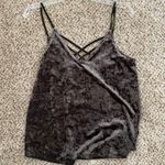 American Eagle  dark green velour cami top Photo 2